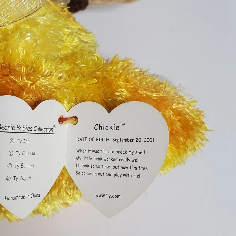 Beanie Babies All With Tags Lot Of 4 Swampy, Chickie, Prickles, Scoop